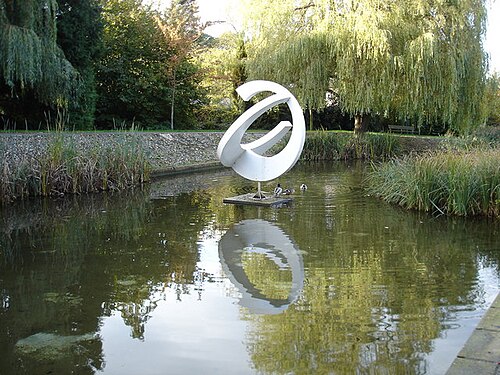 Water gardens and sculpture in Harlow Town Park