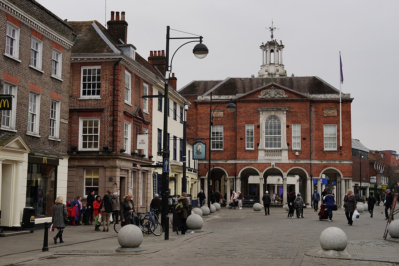 Buildings in High Wycombe town centre