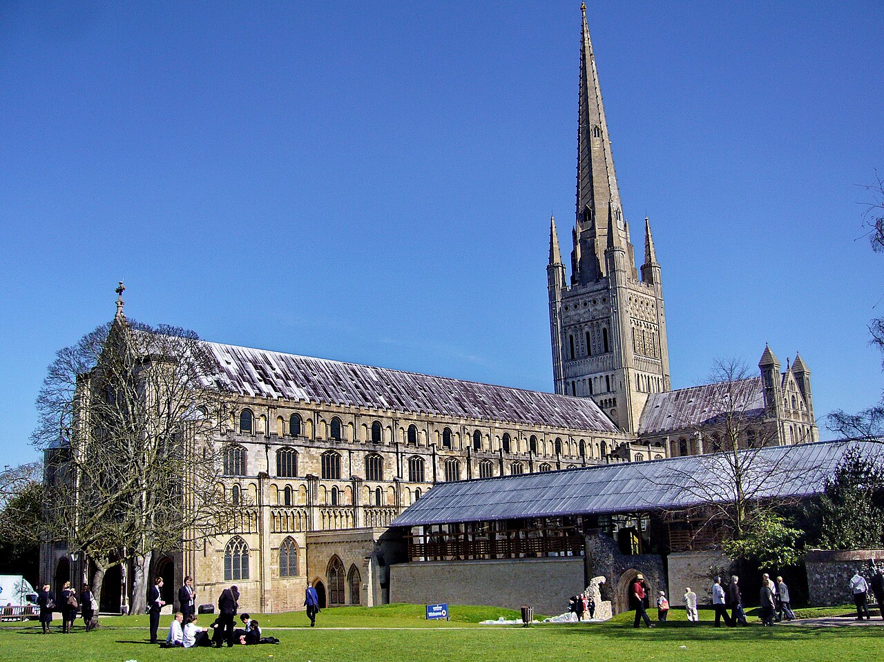 Norwich Cathedral and its lawns