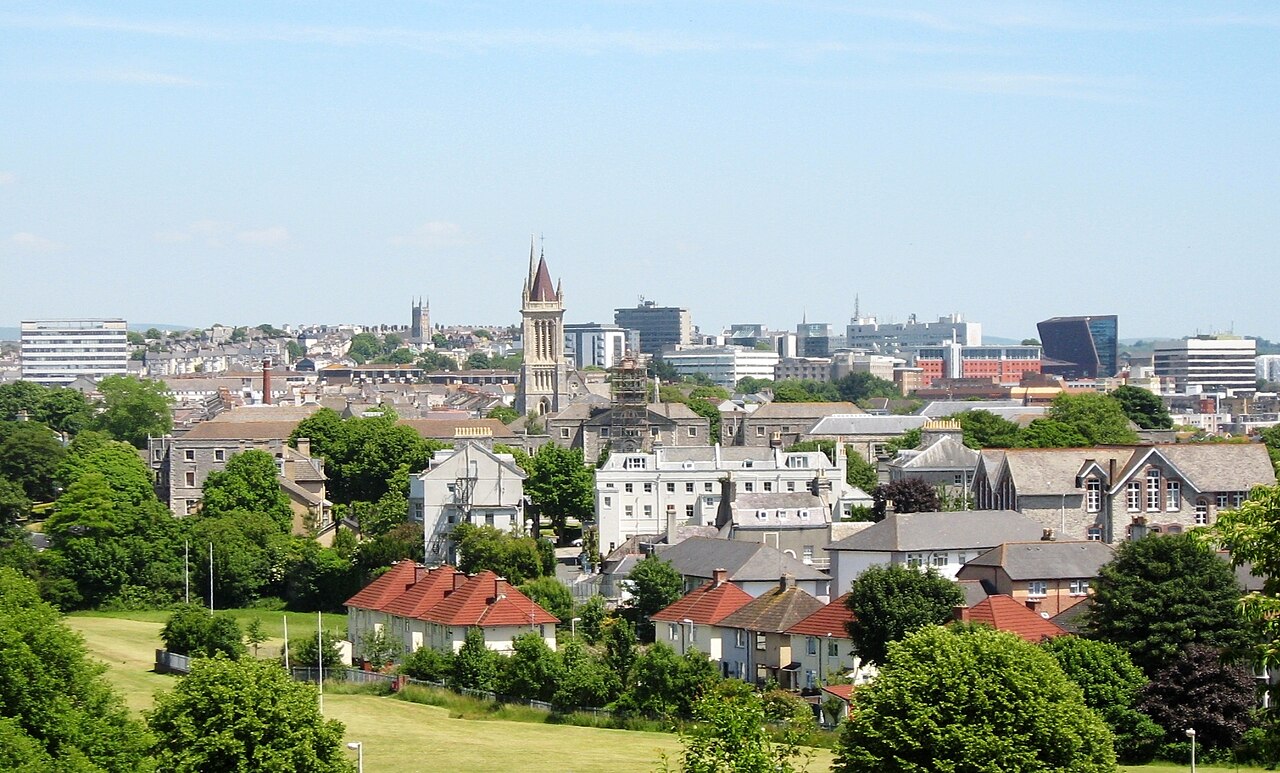 View over Plymouth city