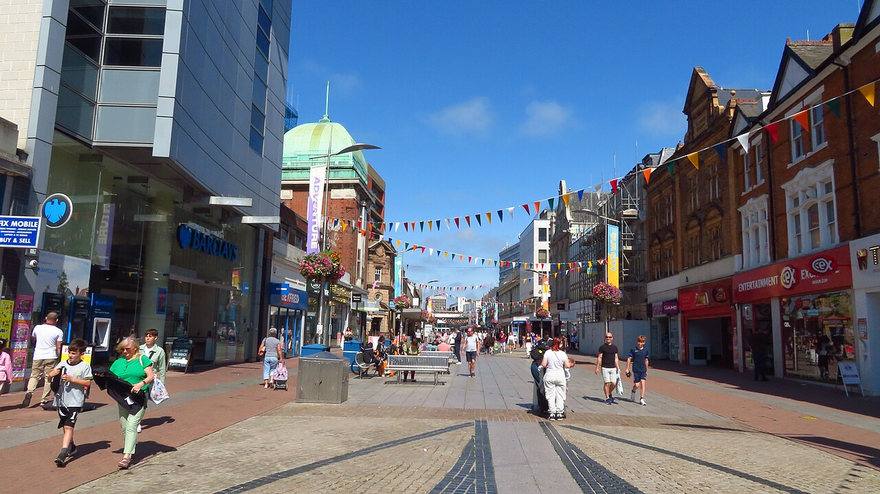 Shops along Southend High Street