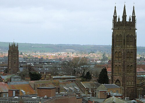 St Mary’s church tower in Taunton