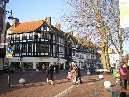 Buildings at Market Street and High Street in Watford