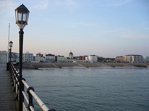 Worthing seafront seen from the pier